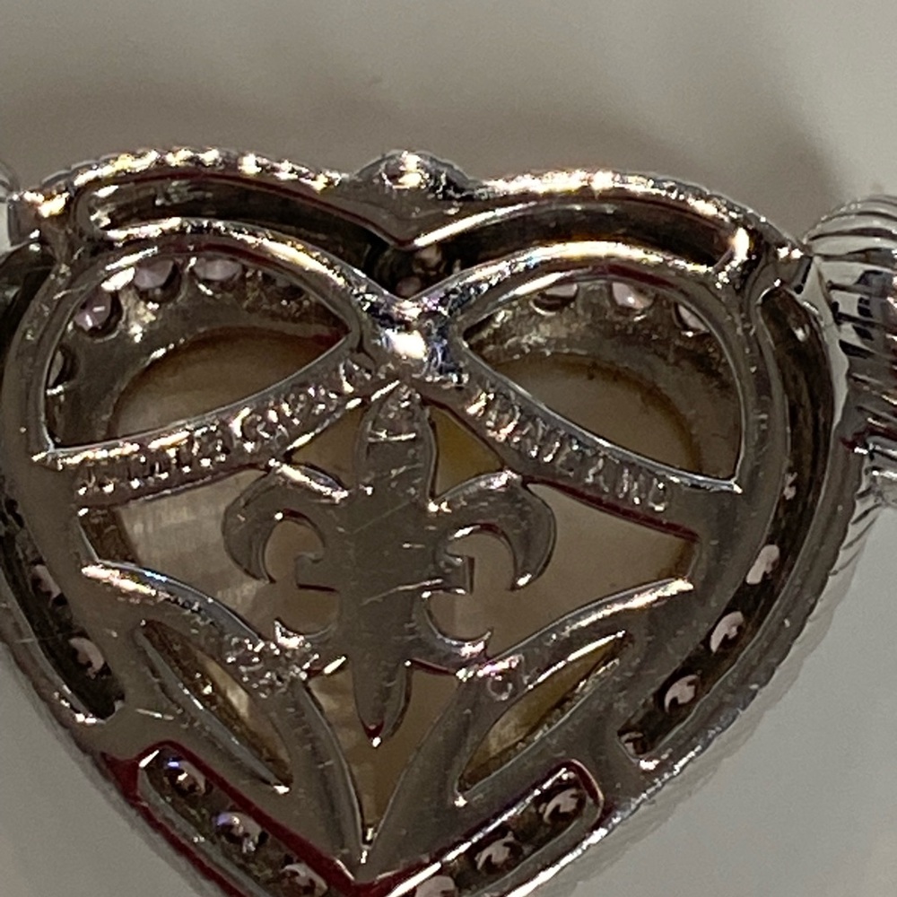Judith Ripka Sterling Sliver Rose Quartz Heart Magnetic Enhancer - Picture 5 of 9